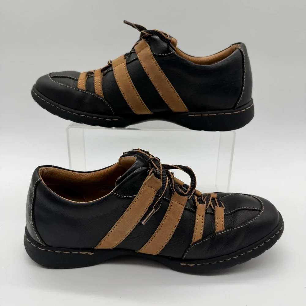 Born Black Brown Leather Comfort Oxford 10.5 Casual Normcore Y2K Minimalist